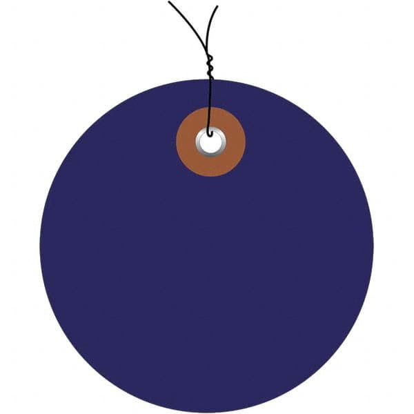 Made in USA - Safety & Facility Blank Tag - Blue Vinyl - Benchmark Tooling