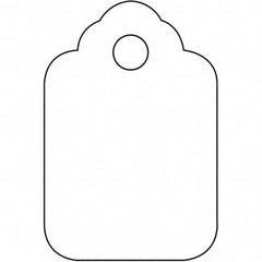 Made in USA - 1-1/8" High x 1-3/4" Long, Safety & Facility Blank Tag - White Cardstock - Benchmark Tooling