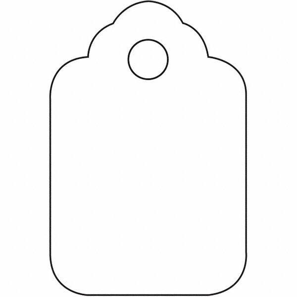 Made in USA - 1-3/4" High x 2-7/8" Long, Safety & Facility Blank Tag - White Cardstock - Benchmark Tooling