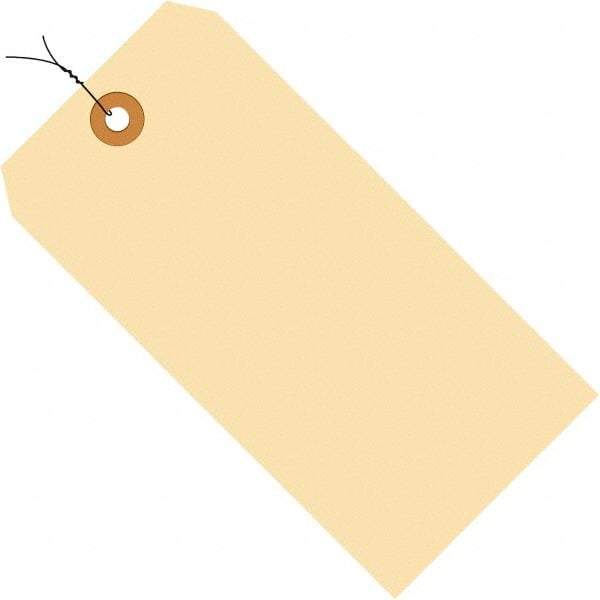 Made in USA - 2-3/4" High x 1-3/8" Long, Safety & Facility Blank Tag - Manila Cardstock - Benchmark Tooling