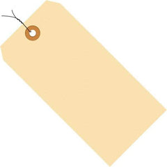 Made in USA - 4-1/4" High x 2-1/8" Long, Safety & Facility Blank Tag - Manila Cardstock - Benchmark Tooling