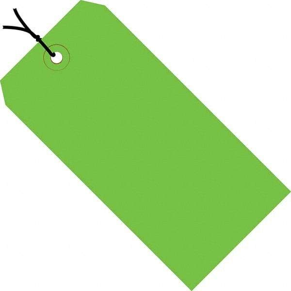 Made in USA - 4-3/4" High x 2-3/8" Long, Safety & Facility Blank Tag - Green Cardstock - Benchmark Tooling