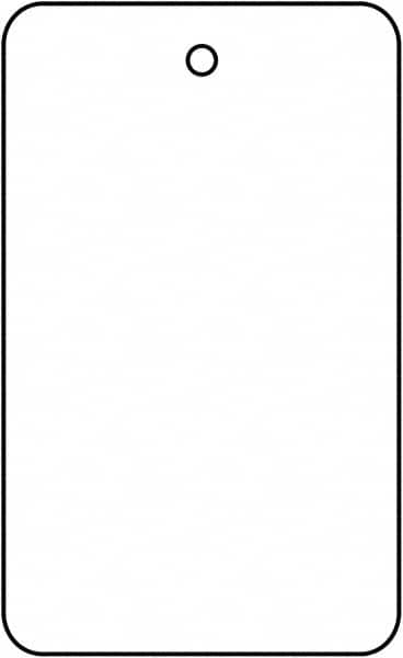 Made in USA - 1-3/4" High x 2-7/8" Long, Safety & Facility Blank Tag - White Cardstock - Benchmark Tooling