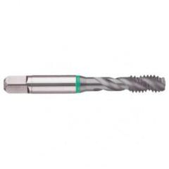 1-1/2-6 2B 6-Flute Cobalt Green Ring Semi-Bottoming 40 degree Spiral Flute Tap-TiCN - Benchmark Tooling
