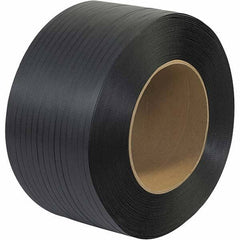 Made in USA - 6,600' Long x 1/2" Wide, Coil Case Polypropylene Strapping - 500 Lb Capacity, 0.026" Thick - Benchmark Tooling