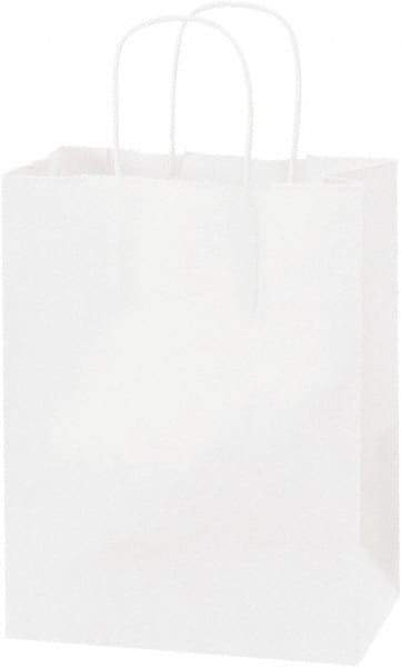 Made in USA - Kraft Grocery Bag - 8 x 4-1/2 x 10-1/4, White - Benchmark Tooling