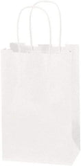 Made in USA - Kraft Grocery Bag - 5-1/4 x 3-1/4 x 8-3/8, White - Benchmark Tooling