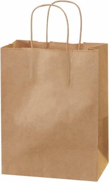 Made in USA - Kraft Grocery Bag - 8 x 4-1/2 x 10-1/4, Kraft - Benchmark Tooling