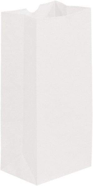 Made in USA - Kraft Grocery Bag - 5 x 3-1/4 x 9-3/4, White - Benchmark Tooling