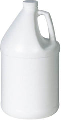 Made in USA - 1 Gal White Tapered Cylinder Polyethylene Jug - 10" High - Benchmark Tooling