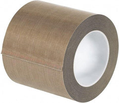 Made in USA - 18 Yd Long x 4" Wide, Brown Silicone PTFE Tape - 3 mil Thick - Benchmark Tooling