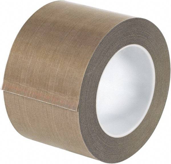 Made in USA - 18 Yd Long x 3" Wide, Brown Silicone PTFE Tape - 3 mil Thick - Benchmark Tooling