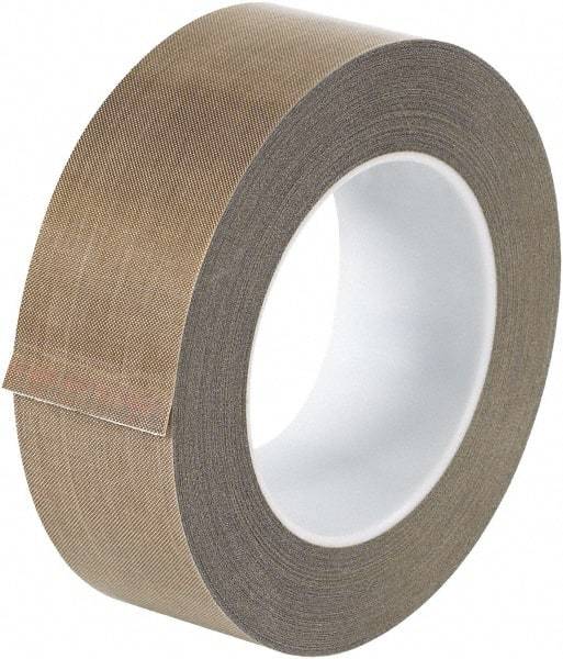 Made in USA - 18 Yd Long x 1-1/2" Wide, Brown Silicone PTFE Tape - 3 mil Thick - Benchmark Tooling