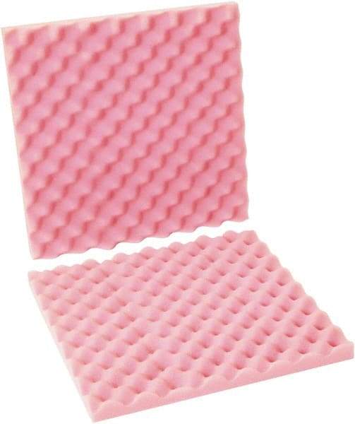 Made in USA - 16" Long x 16" Wide, Antistatic Convoluted Foam Set - Pink, Standard Grade - Benchmark Tooling