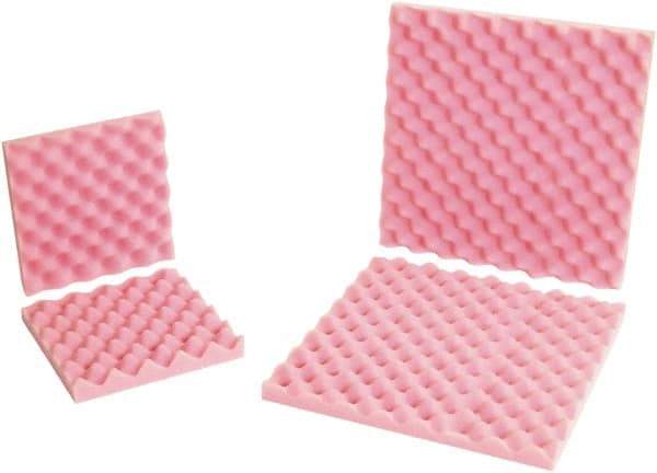 Made in USA - 24" Long x 24" Wide, Antistatic Convoluted Foam Set - Pink, Standard Grade - Benchmark Tooling