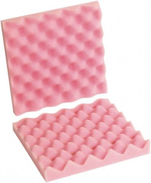 Made in USA - 10" Long x 10" Wide, Antistatic Convoluted Foam Set - Pink, Standard Grade - Benchmark Tooling