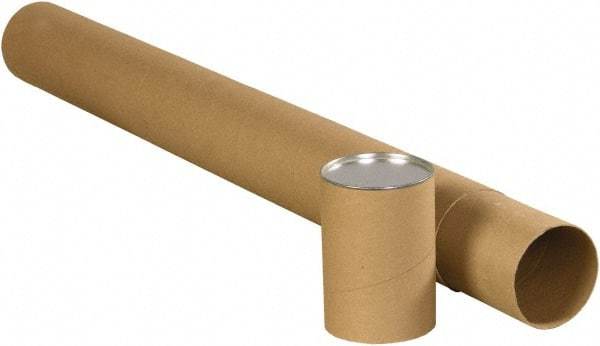 Made in USA - 4" Diam x 42" Long Round Telescoping Mailing Tubes - 2 Walls, Kraft (Color) - Benchmark Tooling