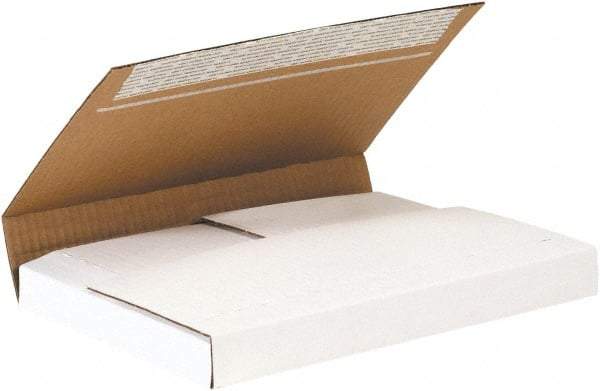 Made in USA - 9-1/8" Wide x 12-1/8" Long x 2" High Rectangle Crush Proof Mailers - 1 Wall, White - Benchmark Tooling