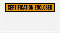 Value Collection - 1,000 Piece, 5-1/2" Long x 10" Wide, Packing List Envelope - Certification Enclosed, Orange - Benchmark Tooling