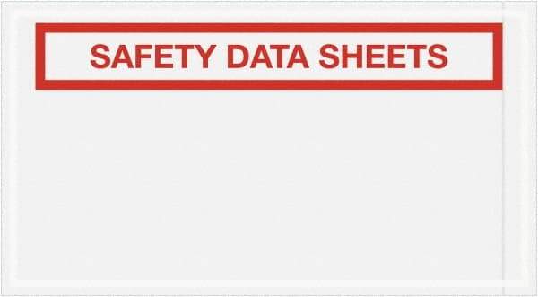 Value Collection - 1,000 Piece, 5-1/2" Long x 10" Wide, Packing List Envelope - Material Safety Data Sheets Enclosed, Clear - Benchmark Tooling