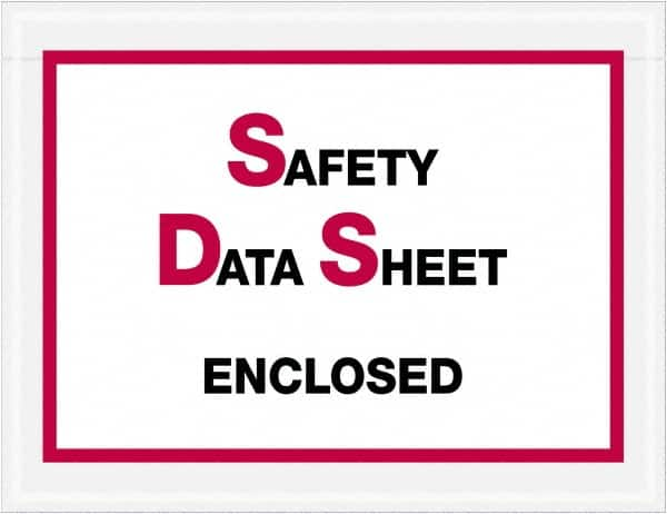 Value Collection - 1,000 Piece, 6-1/2" Long x 5" Wide, Packing List Envelope - Material Safety Data Sheets Enclosed, Printed & Clear - Benchmark Tooling