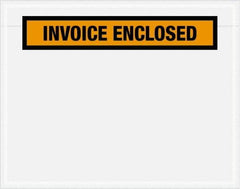 Value Collection - 1,000 Piece, 7" Long x 5-1/2" Wide, Packing List Envelope - Invoice Enclosed, Orange - Benchmark Tooling