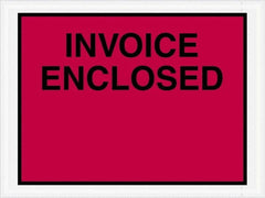 Value Collection - 1,000 Piece, 4-1/2" Long x 6" Wide, Packing List Envelope - Invoice Enclosed, Red - Benchmark Tooling