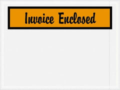 Value Collection - 1,000 Piece, 4-1/2" Long x 6" Wide, Packing List Envelope - Invoice Enclosed, Orange - Benchmark Tooling