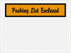 Value Collection - 1,000 Piece, 4-1/2" Long x 6" Wide, Packing List Envelope - Packing List Enclosed, Orange - Benchmark Tooling