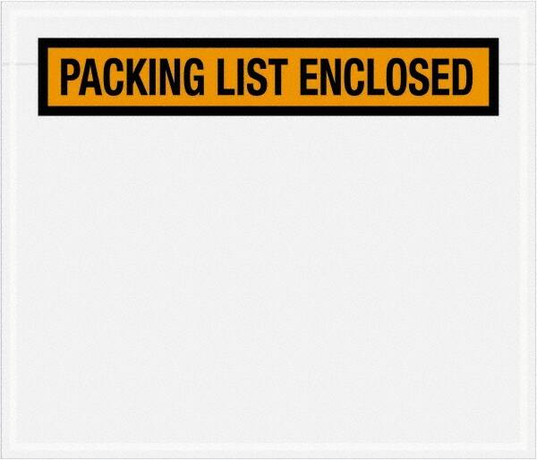 Value Collection - 1,000 Piece, 7" Long x 6" Wide, Packing List Envelope - Packing List Enclosed, Orange - Benchmark Tooling