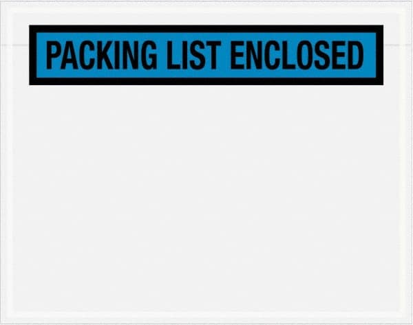 Value Collection - 1,000 Piece, 7" Long x 5-1/2" Wide, Packing List Envelope - Packing List Enclosed, Blue - Benchmark Tooling