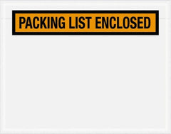 Value Collection - 1,000 Piece, 7" Long x 5-1/2" Wide, Packing List Envelope - Packing List Enclosed, Orange - Benchmark Tooling