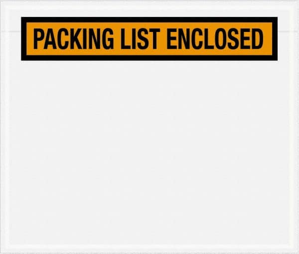 Value Collection - 1,000 Piece, 6-1/2" Long x 5" Wide, Packing List Envelope - Packing List Enclosed, Orange - Benchmark Tooling