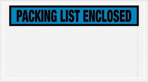 Value Collection - 1,000 Piece, 5-1/2" Long x 10" Wide, Packing List Envelope - Packing List Enclosed, Blue - Benchmark Tooling