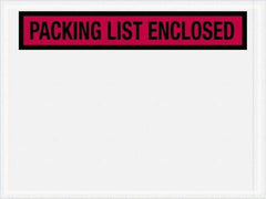 Value Collection - 1,000 Piece, 4-1/2" Long x 6" Wide, Packing List Envelope - Packing List Enclosed, Red - Benchmark Tooling