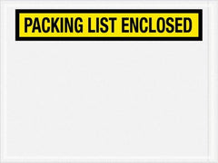 Value Collection - 1,000 Piece, 4-1/2" Long x 6" Wide, Packing List Envelope - Packing List Enclosed, Yellow - Benchmark Tooling