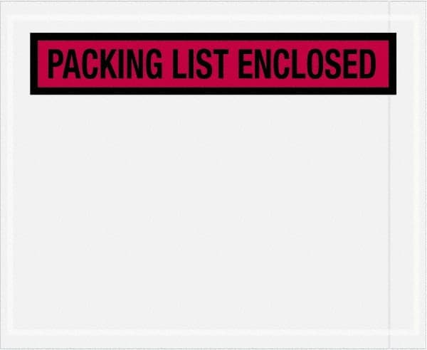 Value Collection - 1,000 Piece, 4-1/2" Long x 5-1/2" Wide, Packing List Envelope - Packing List Enclosed, Red - Benchmark Tooling