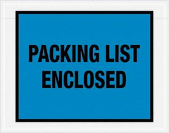 Value Collection - 1,000 Piece, 7" Long x 5-1/2" Wide, Packing List Envelope - Packing List Enclosed, Blue - Benchmark Tooling