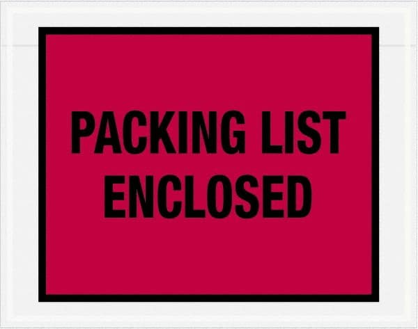 Value Collection - 1,000 Piece, 7" Long x 5-1/2" Wide, Packing List Envelope - Packing List Enclosed, Red - Benchmark Tooling