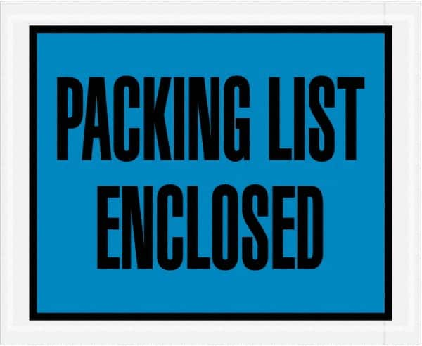 Value Collection - 1,000 Piece, 4-1/2" Long x 5-1/2" Wide, Packing List Envelope - Packing List Enclosed, Blue - Benchmark Tooling