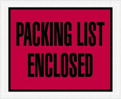 Value Collection - 1,000 Piece, 4-1/2" Long x 5-1/2" Wide, Packing List Envelope - Packing List Enclosed, Red - Benchmark Tooling