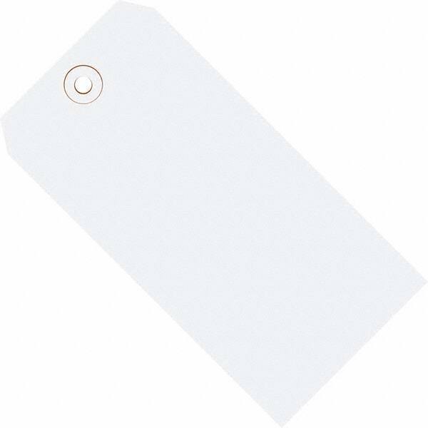 Made in USA - 4-1/4" High x 2-1/8" Long, Safety & Facility Blank Tag - White Cardstock - Benchmark Tooling