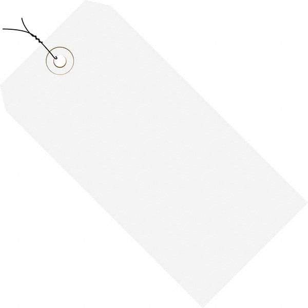 Made in USA - 3-3/4" High x 1-7/8" Long, Safety & Facility Blank Tag - White Cardstock - Benchmark Tooling