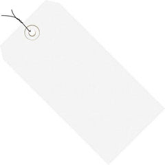 Made in USA - 3-1/4" High x 1-5/8" Long, Safety & Facility Blank Tag - White Cardstock - Benchmark Tooling