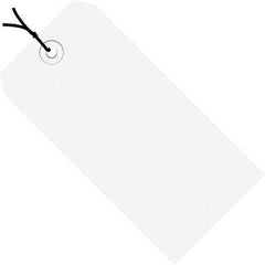 Made in USA - 4-3/4" High x 2-3/8" Long, Safety & Facility Blank Tag - White Cardstock - Benchmark Tooling