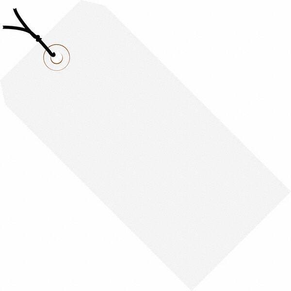 Made in USA - 4-1/4" High x 2-1/8" Long, Safety & Facility Blank Tag - White Cardstock - Benchmark Tooling