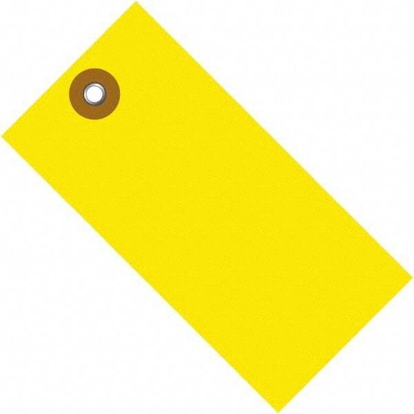 Dupont - 5-3/4" High x 2-7/8" Long, Safety & Facility Blank Tag - Yellow Spunbonded Olefin - Benchmark Tooling
