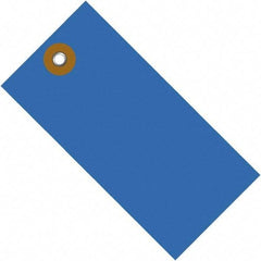 Dupont - 4-1/4" High x 2-1/8" Long, Safety & Facility Blank Tag - Blue Spunbonded Olefin - Benchmark Tooling