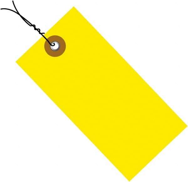 Dupont - 5-3/4" High x 2-7/8" Long, Safety & Facility Blank Tag - Yellow Spunbonded Olefin - Benchmark Tooling