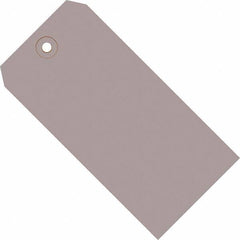 Made in USA - 8" High x 4" Long, Safety & Facility Blank Tag - Gray Cardstock - Benchmark Tooling